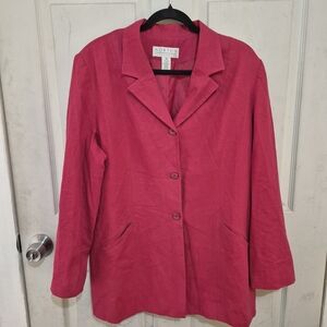 Norton McNaughton Women's Fuchsia Blazer Jacket
